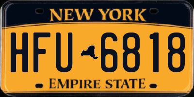 NY license plate HFU6818