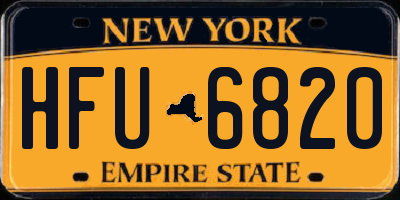 NY license plate HFU6820