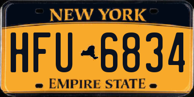 NY license plate HFU6834