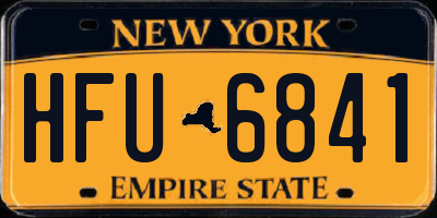 NY license plate HFU6841