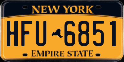 NY license plate HFU6851
