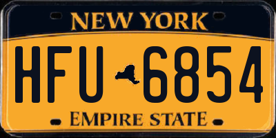 NY license plate HFU6854