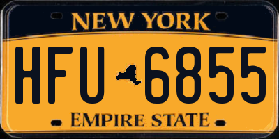 NY license plate HFU6855