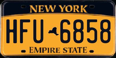 NY license plate HFU6858