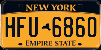 NY license plate HFU6860