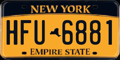 NY license plate HFU6881