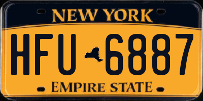 NY license plate HFU6887