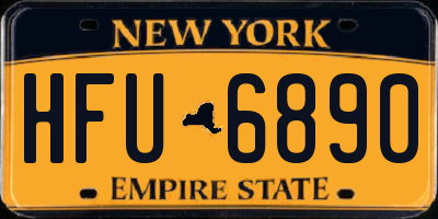 NY license plate HFU6890