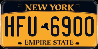 NY license plate HFU6900
