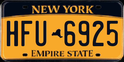 NY license plate HFU6925