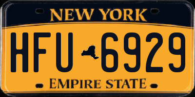 NY license plate HFU6929