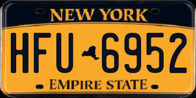 NY license plate HFU6952