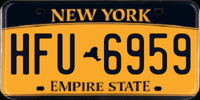 NY license plate HFU6959