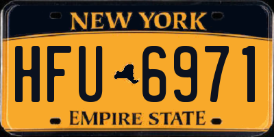 NY license plate HFU6971