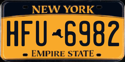 NY license plate HFU6982