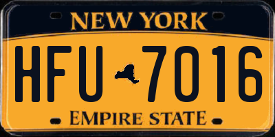 NY license plate HFU7016