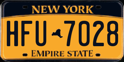 NY license plate HFU7028