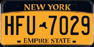 NY license plate HFU7029