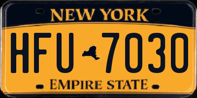 NY license plate HFU7030