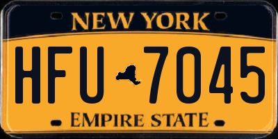 NY license plate HFU7045