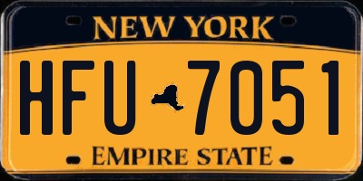 NY license plate HFU7051