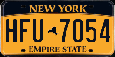 NY license plate HFU7054