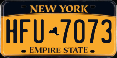 NY license plate HFU7073