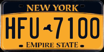 NY license plate HFU7100