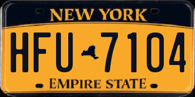 NY license plate HFU7104