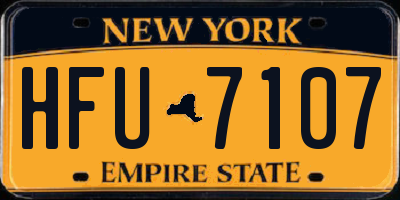 NY license plate HFU7107