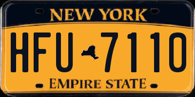 NY license plate HFU7110