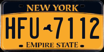 NY license plate HFU7112