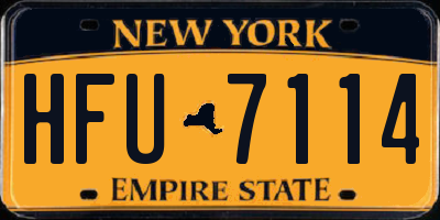 NY license plate HFU7114