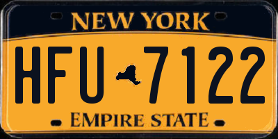 NY license plate HFU7122