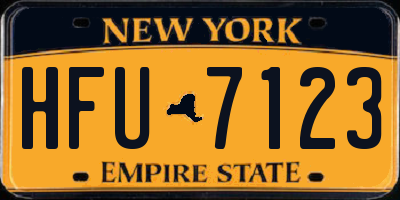 NY license plate HFU7123