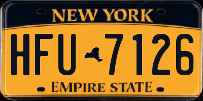 NY license plate HFU7126