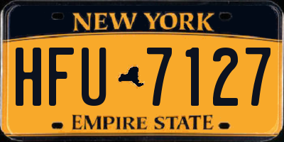 NY license plate HFU7127