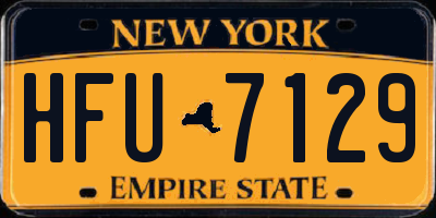 NY license plate HFU7129