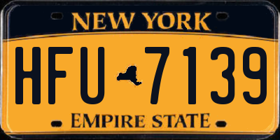 NY license plate HFU7139