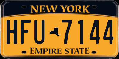 NY license plate HFU7144