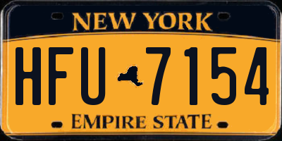 NY license plate HFU7154