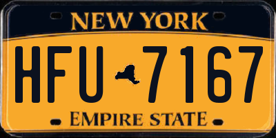NY license plate HFU7167
