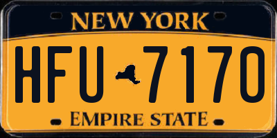 NY license plate HFU7170