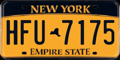 NY license plate HFU7175