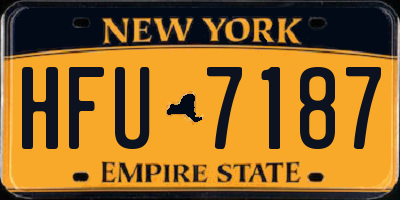 NY license plate HFU7187