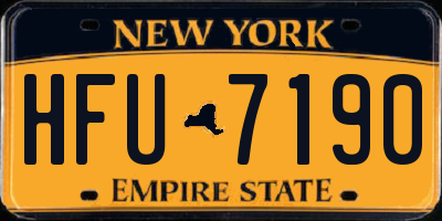 NY license plate HFU7190