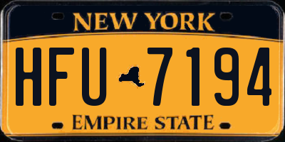 NY license plate HFU7194