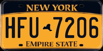 NY license plate HFU7206