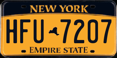 NY license plate HFU7207