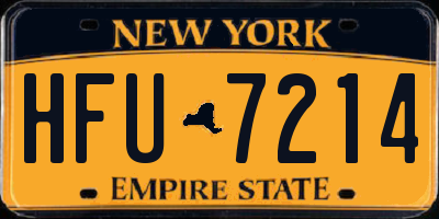 NY license plate HFU7214